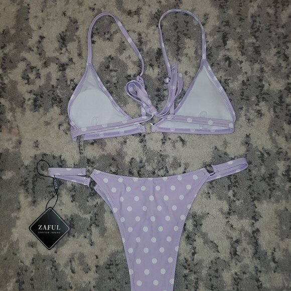 Lilac Polka Dot Bikini 👙 NWT sz8 - Picture 4 of 8